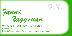 fanni nagyivan business card